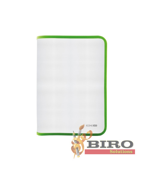 Mapa cu fermoar Economix A4 (plastic/verde neon) E31644-13